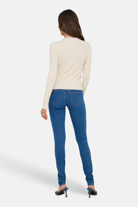 ONLCOCO LIFE LS RIB MOCK NECK CC KNT