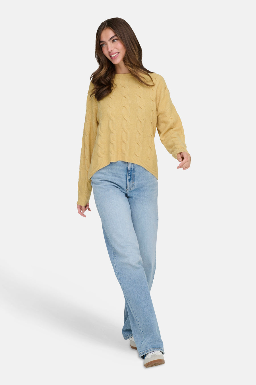 Pull à col rond - jaune - ONLY®