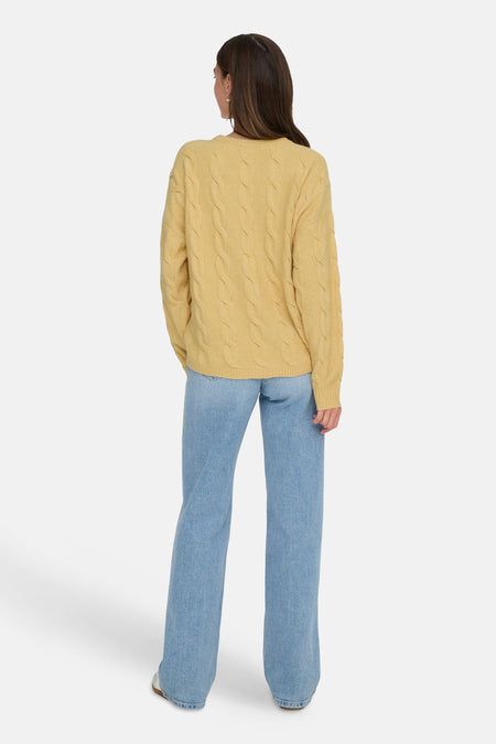ONLJEANETT LIFE LS CABLE O-NECK CC KNT