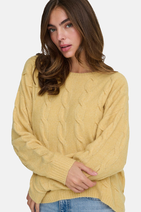 ONLJEANETT LIFE LS CABLE O-NECK CC KNT