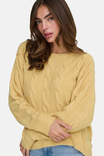 Pull à col rond - jaune - ONLY®