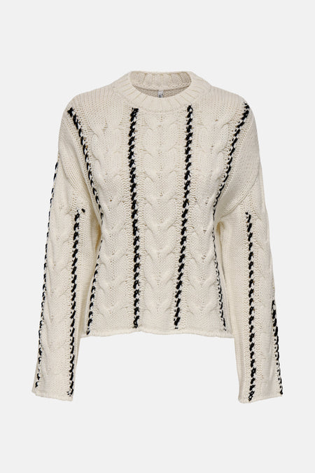 ONLTESSA LS CABEL STITCH O-NECK CC KNT