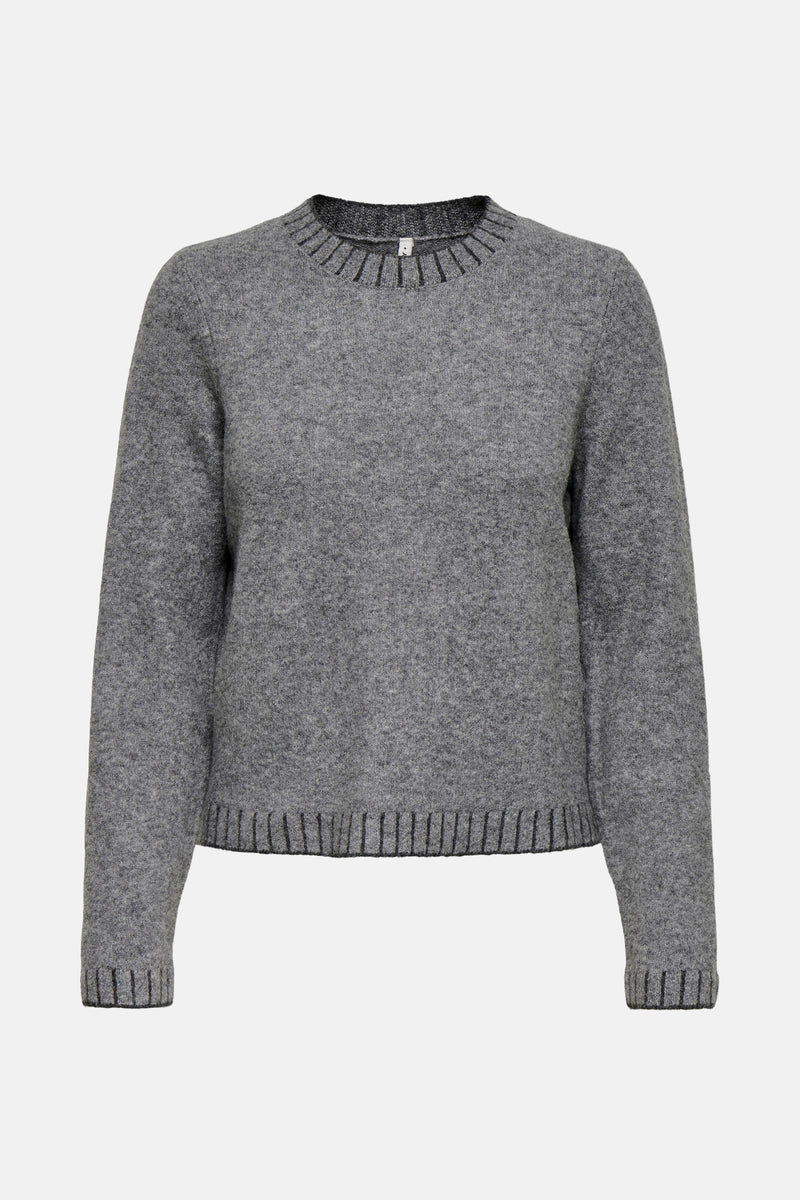 ONLFINA LS STITCH O-NECK CC KNT