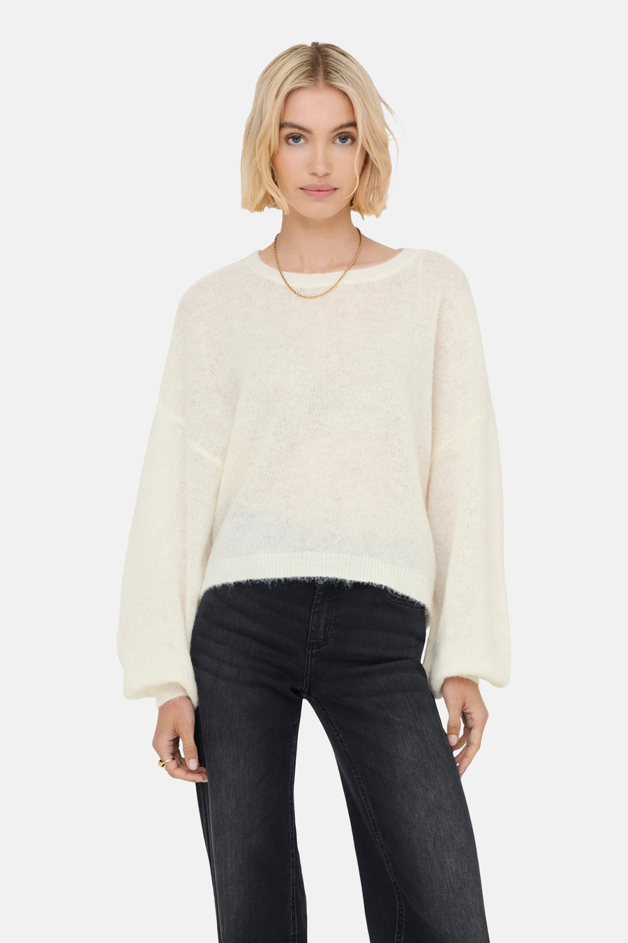 Pull à col rond - écru - ONLY®