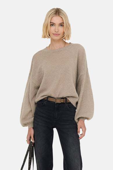 Pull à col rond - brun