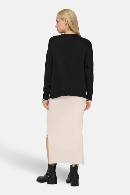 ONLTRAIN LS TEXT O-NECK CC KNT