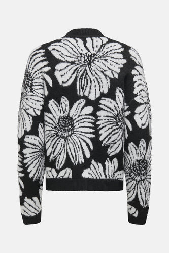 JDYSIGNE L/S O-NECK FLOWER JACQ PULL KNT