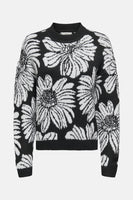 JDYSIGNE L/S O-NECK FLOWER JACQ PULL KNT