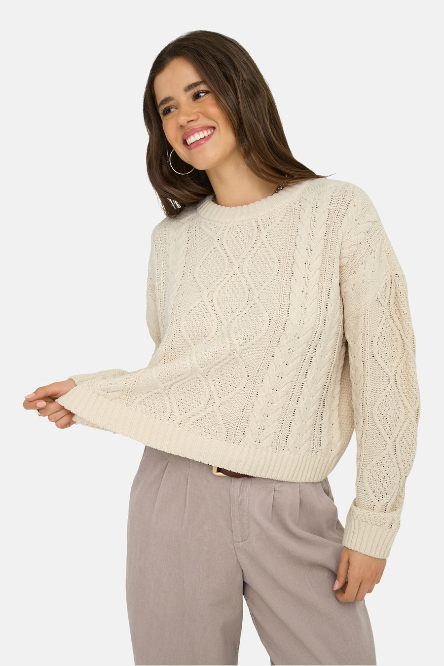 Pull col O Écru - ONLY® - ONLY®