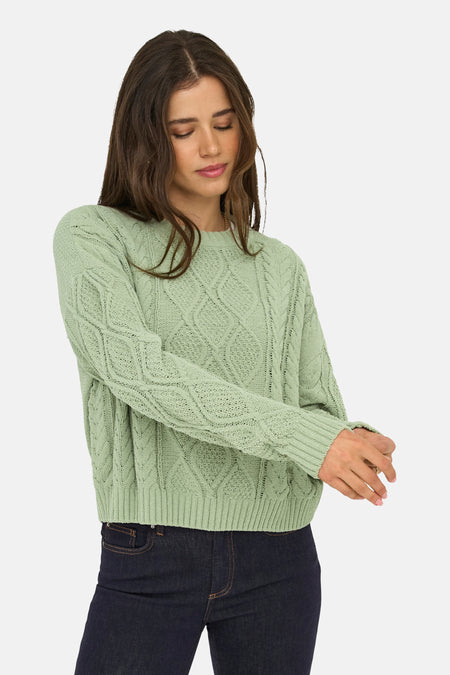 ONLELLY LIFE LS CABLE O-NECK CC KNT
