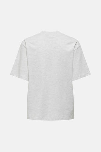 T-shirt gris à manches courtes de ONLY, en tissu uni et d une coupe classique.