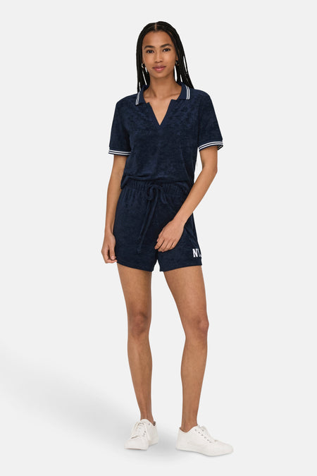 ONLVICKY S/S TERRY V-NECK POLO SWT