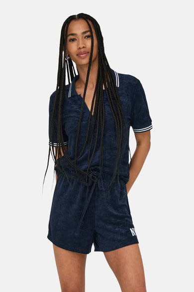 ONLVICKY S/S TERRY V-NECK POLO SWT