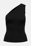 JDYNANNA S/L SCALLOP ONESHOULDER TOP KNT