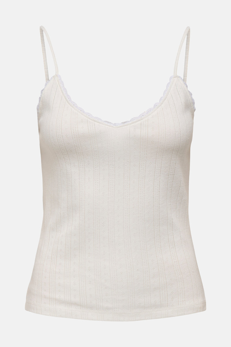 Top (bandes fines) Blanc - JDY