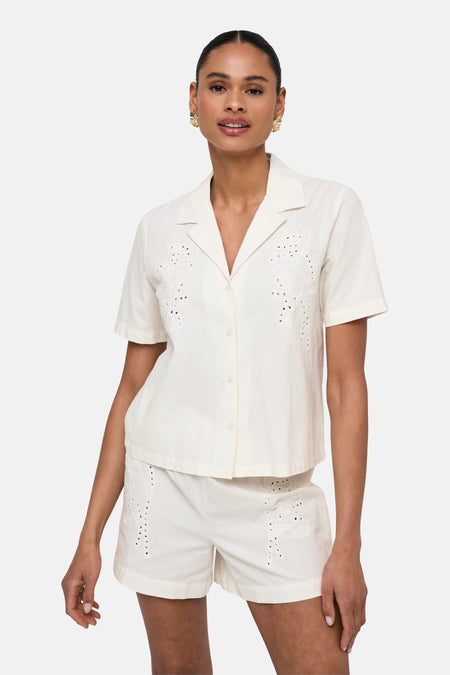 Chemise à manches courtes - blanc