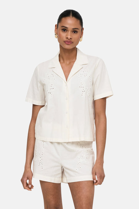 Chemise à manches courtes - blanc