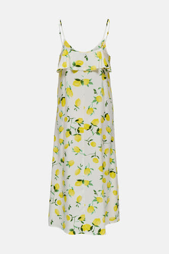 Robe sans manches JDY en blanc, avec un imprimé citron et des fines bretelles.