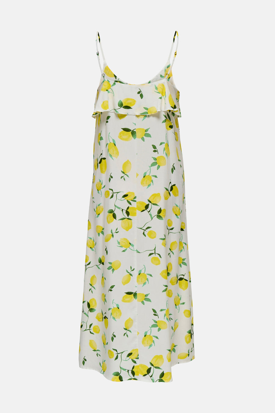Robe sans manches JDY en blanc, avec un imprimé citron et des fines bretelles.