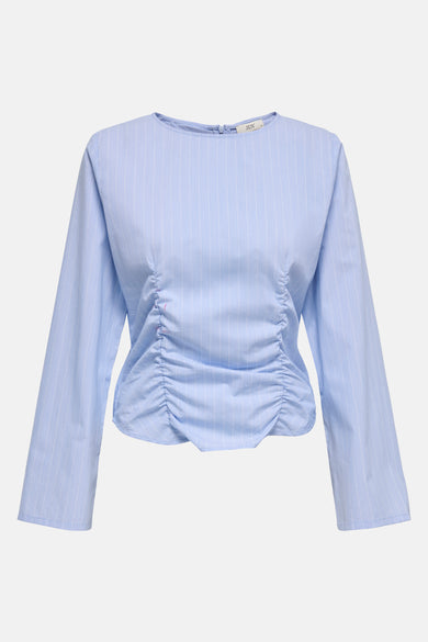 JDYMIO L/S SHORT RUCHING TOP WVN EXP