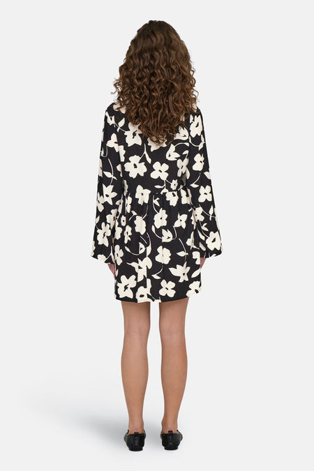 JDYSILAS L/S TIE MINI DRESS WVN EXP