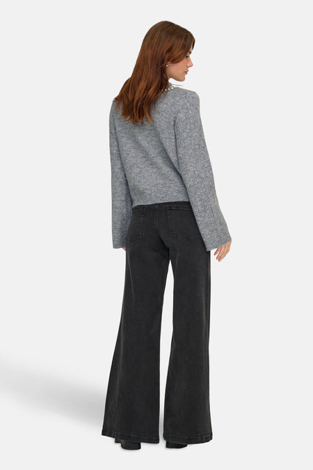 JDYAPRIL LIFE L/S PEARL COLLAR PULL KNT