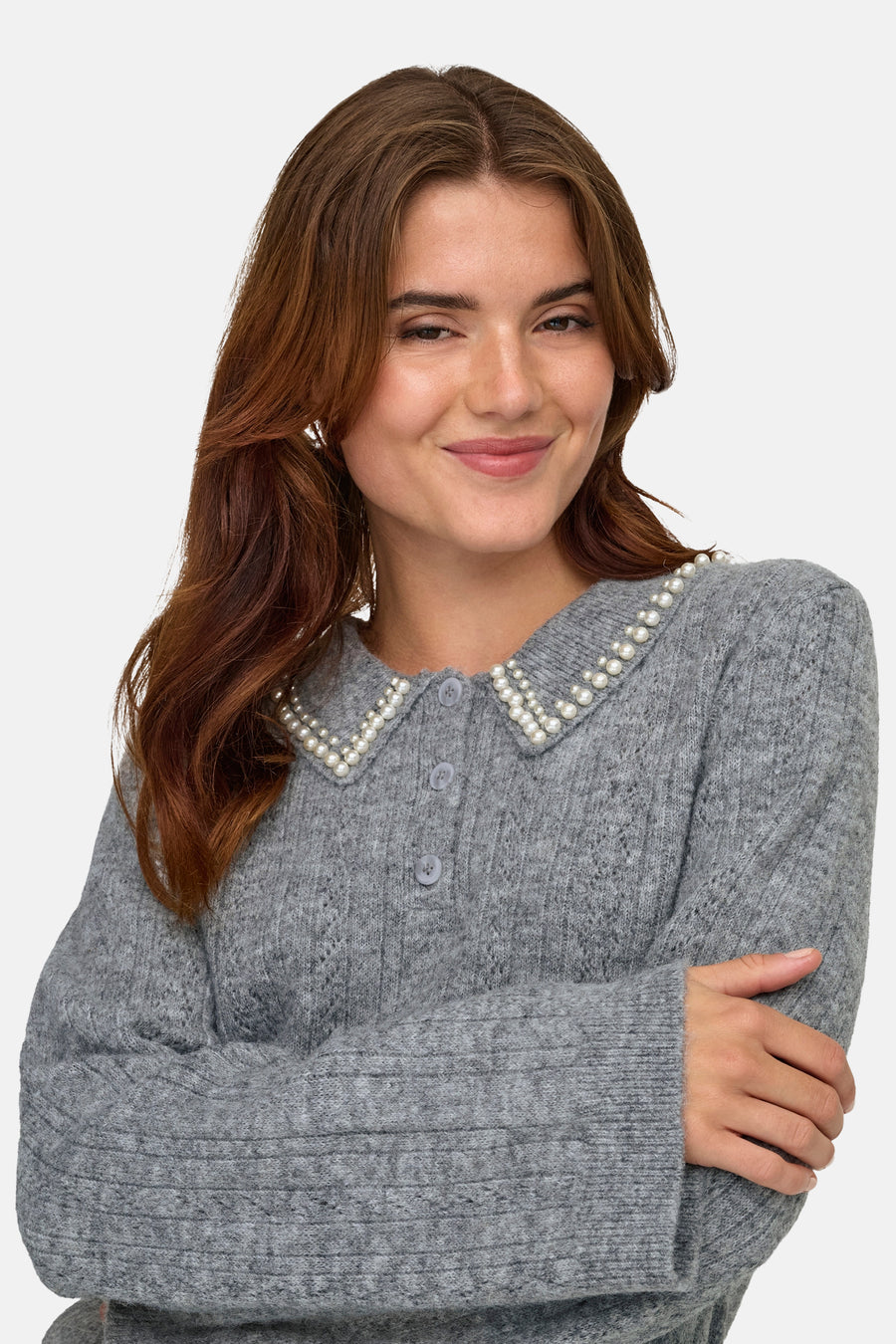 Pull à col rond - gris - JDY