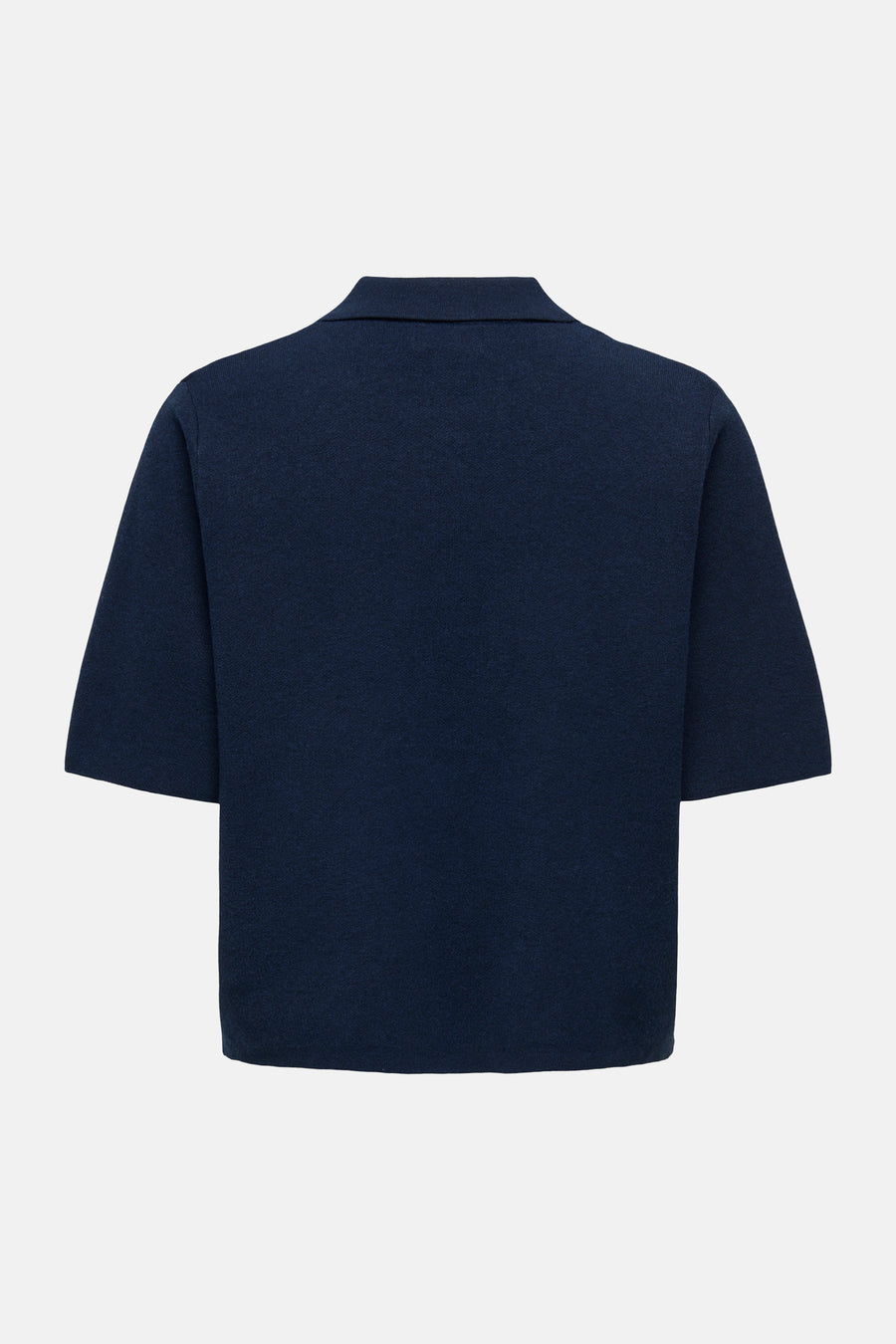 Gilet bleu de JDY, vue arrière, avec manches courtes et col polo.