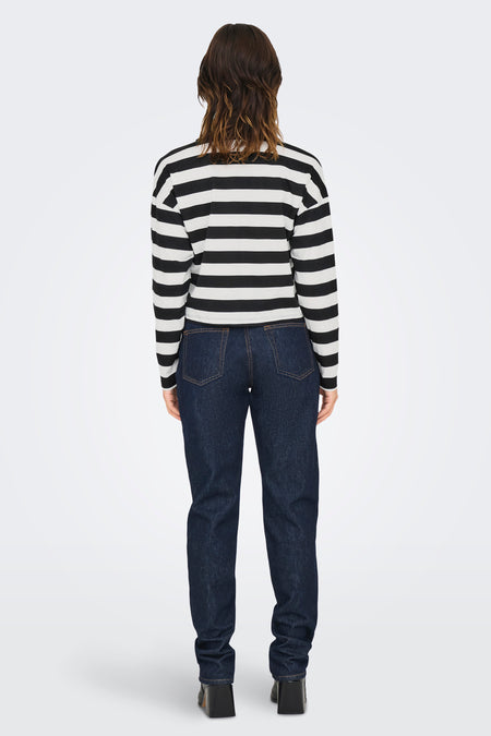 ONLMAY LIFE L/S BOXY POLO TOP CS JRS