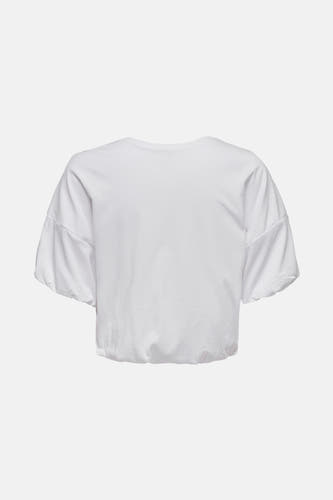 T-shirt blanc à manches courtes d'ONLY, dos, avec ceinture élastique.