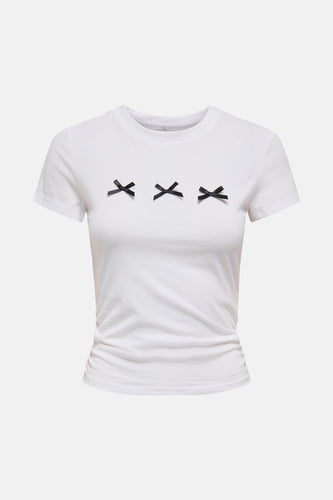 ONLNELL S/S O-NECK BOW TOP BOX JRS
