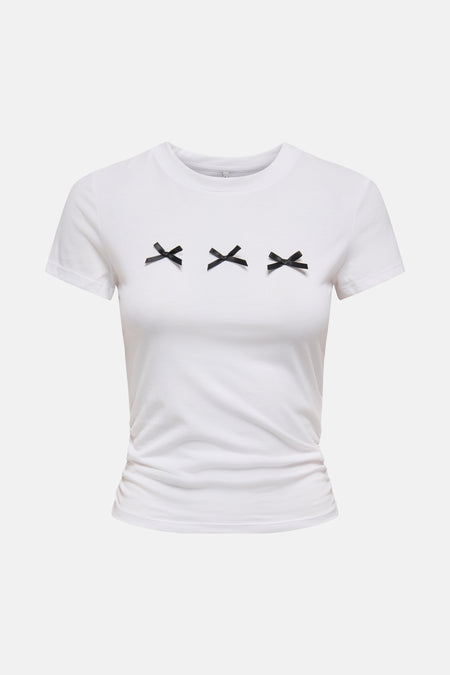 ONLNELL S/S O-NECK BOW TOP BOX JRS