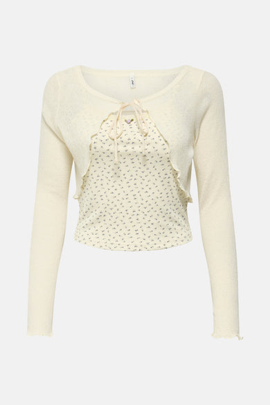 ONLLEMONE L/S DOUBLE TOP BOX JRS