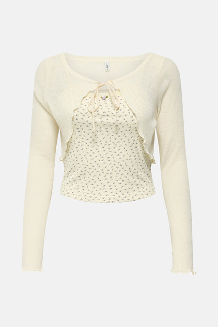 ONLLEMONE L/S DOUBLE TOP BOX JRS