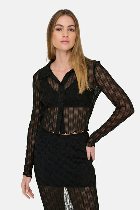 T-shirt met lange mouwen - Zwart