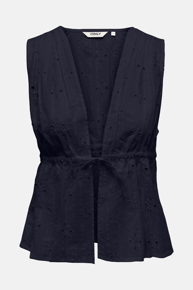 ONLASSISI SL V-NECK TIE TOP MOCH WVN