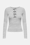 ONLHEYLE L/S RIP BOW TOP
