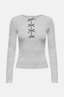 ONLHEYLE L/S RIP BOW TOP