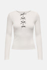 ONLHEYLE L/S RIP BOW TOP
