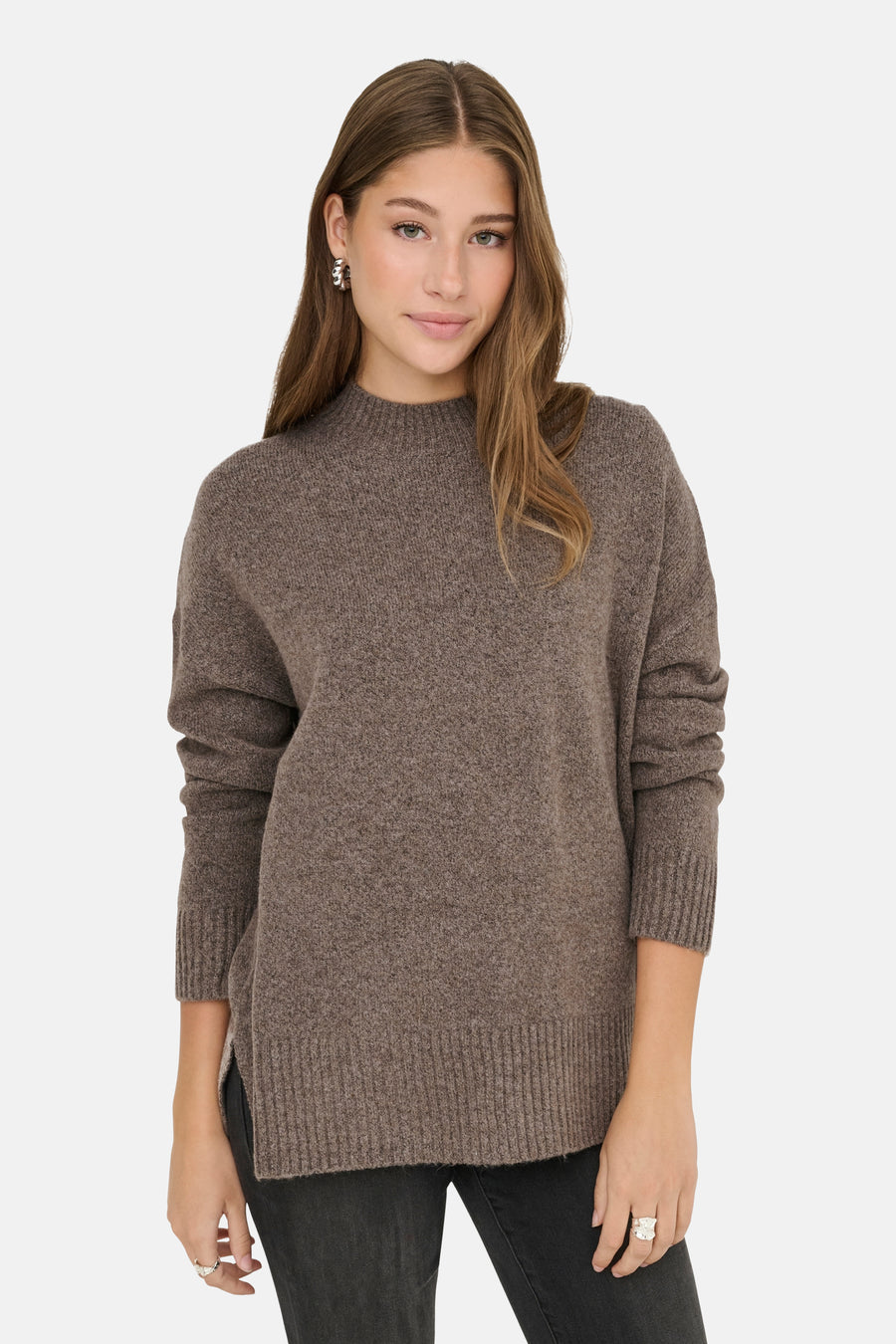 Pull à col rond - brun - ONLY® - 5