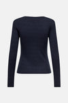 ONLLINEA L/S O-NECK BUTTON TOP CC JRS