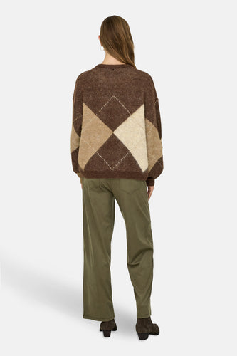 Pull à col rond - Brun - ONLY®