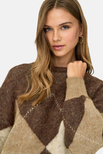 Pull à col rond - Brun - ONLY®