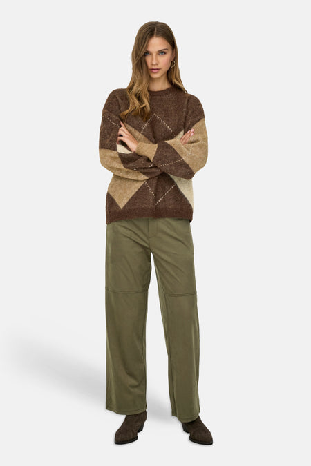 Pull col O - Chestnut