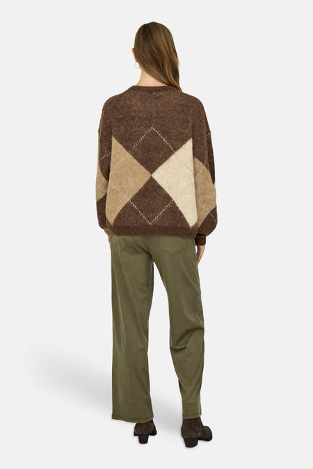 Pull col O - Chestnut
