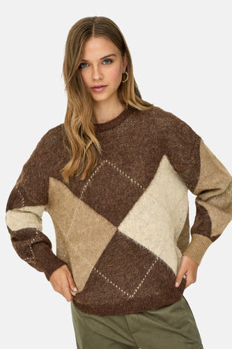 Pull col O brun - ONLY®