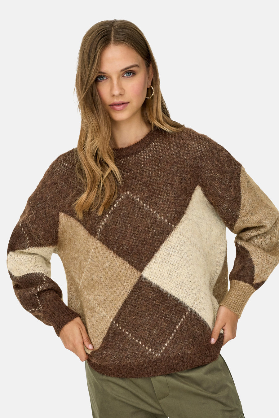Pull col O brun - ONLY®