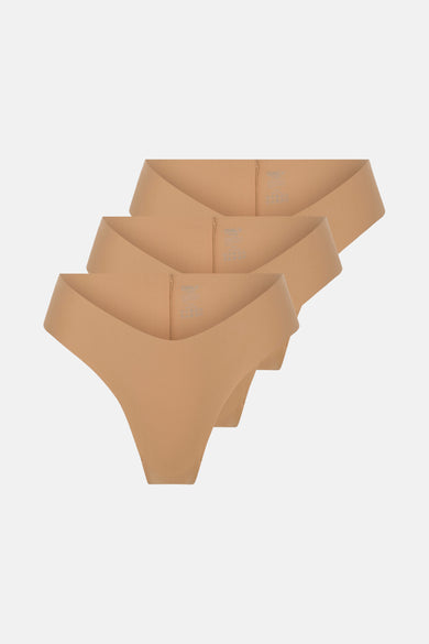Slip brun ONLY, en lot de trois trois, avec des simples simples sur un fond fond..