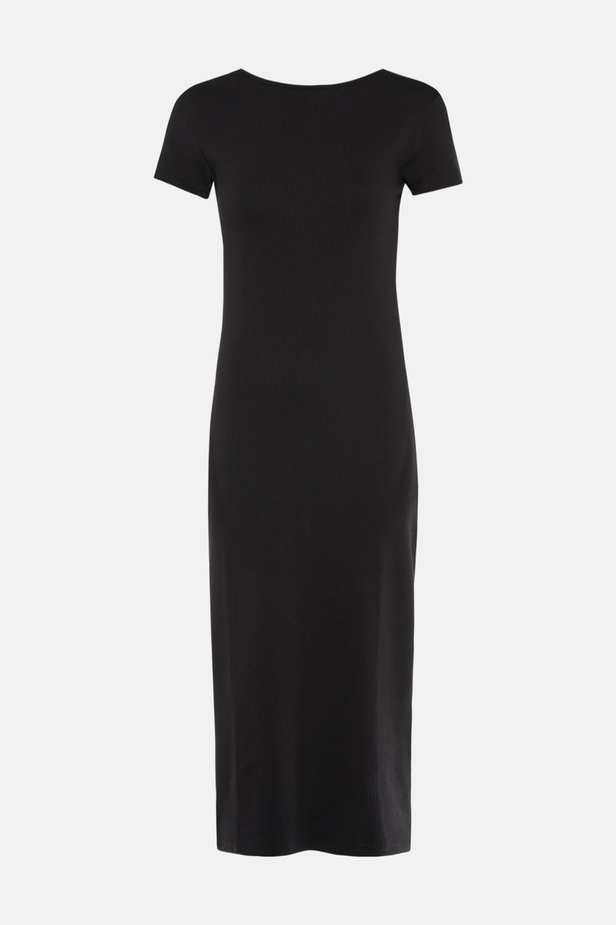 Robe noire à manches courtes de ONLY, avec une structure en côtes.
