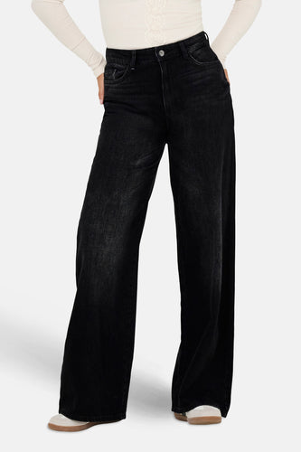 JDYCARINA HW WIDE JEANS BLACK  DNM